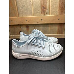 Crocs LiteRide Light Blue Sneakers Size 9 Womens Perforated Breathable Casual